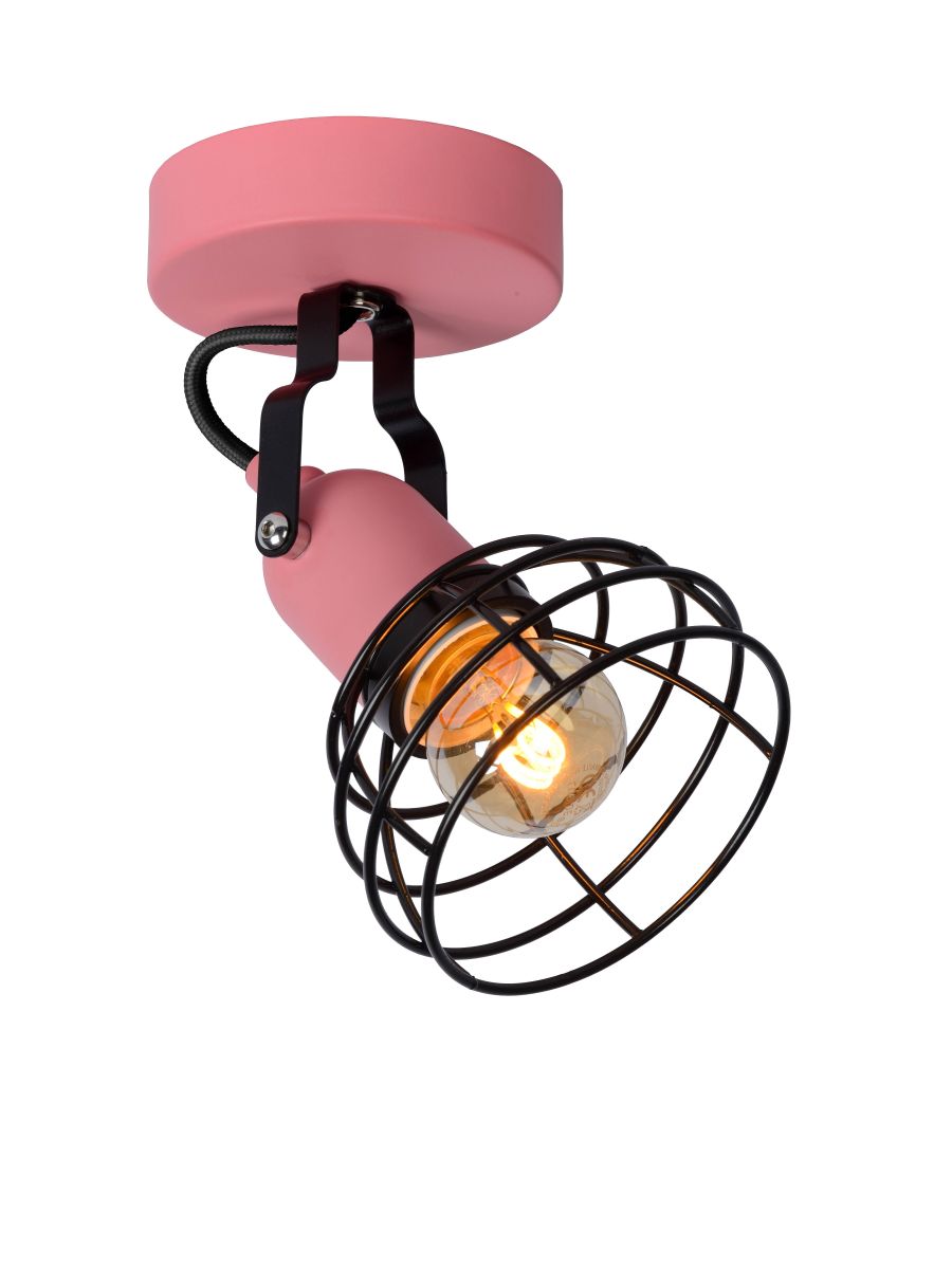 POLA SPOT PLAFOND CHAMBRES D'ENFANT 1XE27 ROSE