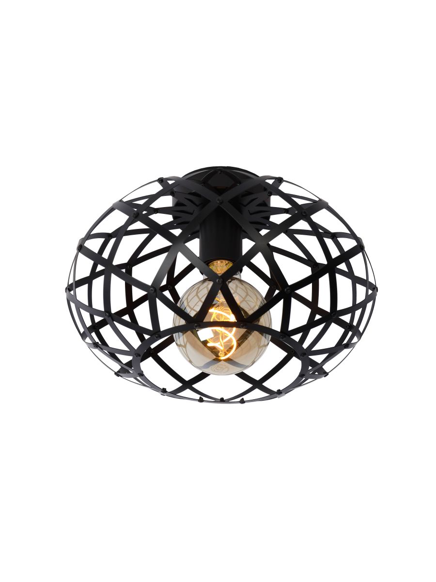 WOLFRAM PLAFONNIER Ø 30 CM 1XE27 NOIR
