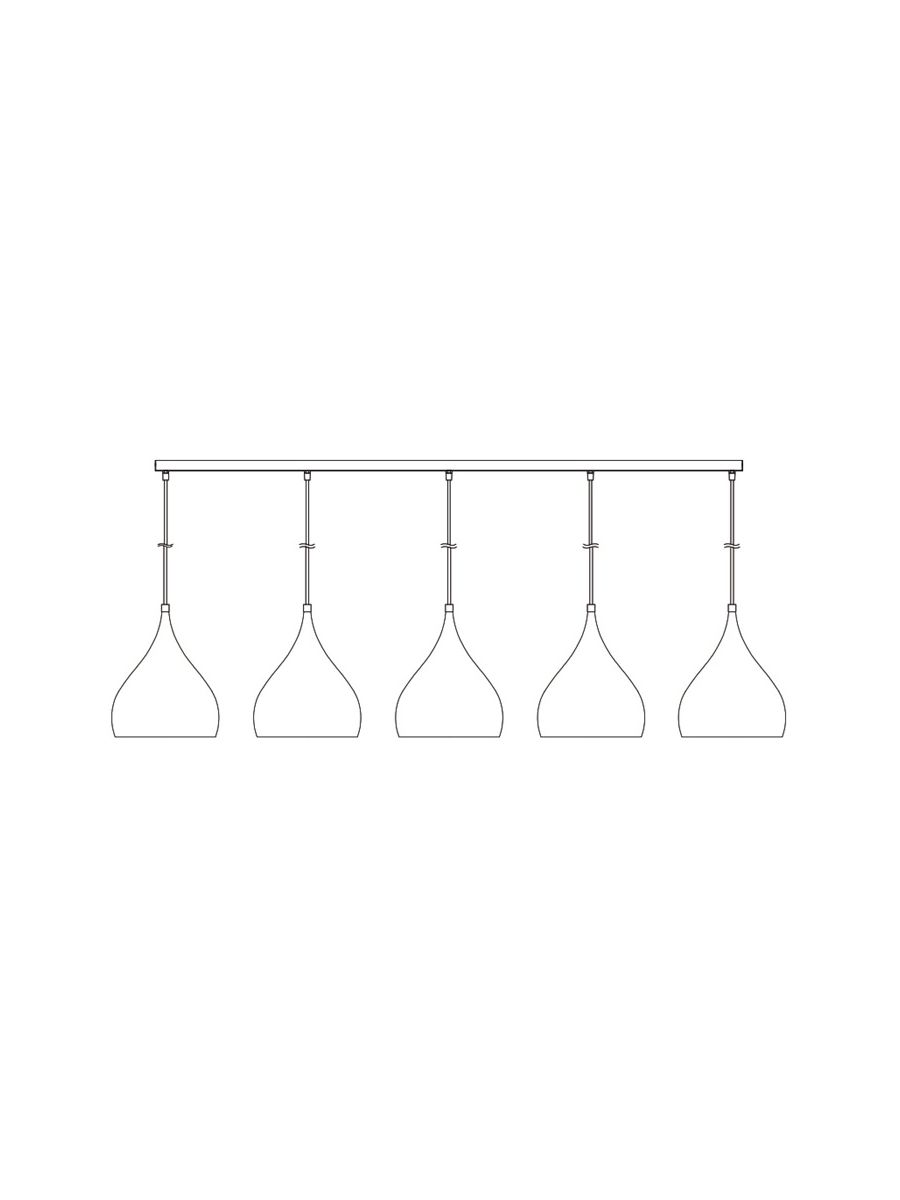 LOSSE OPBOUW BASIS VOOR PENDELS 5X, ZWART, 180CM