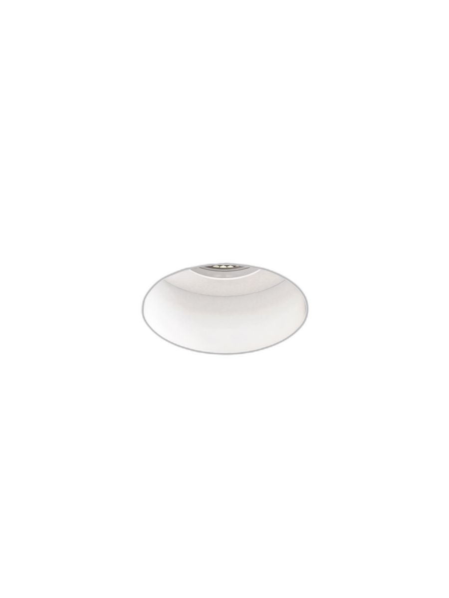 TRIMLESS SLIMLINE ROUND FIXED FIRE-RATED IP65 MATT WHITE