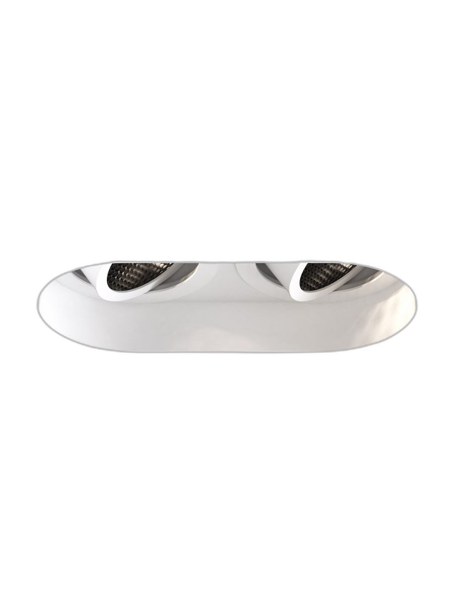 TRIMLESS ROUND TWIN ADJUSTABLE MATT WHITE