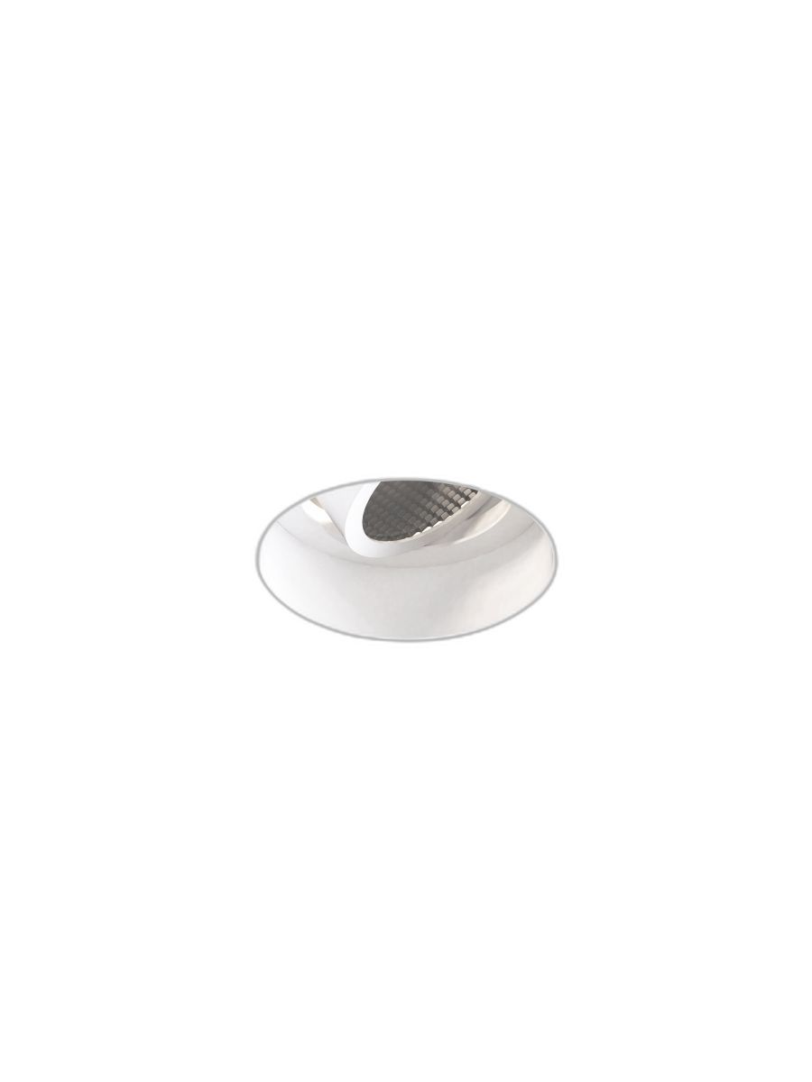 TRIMLESS ROUND ADJUSTABLE MATT WHITE