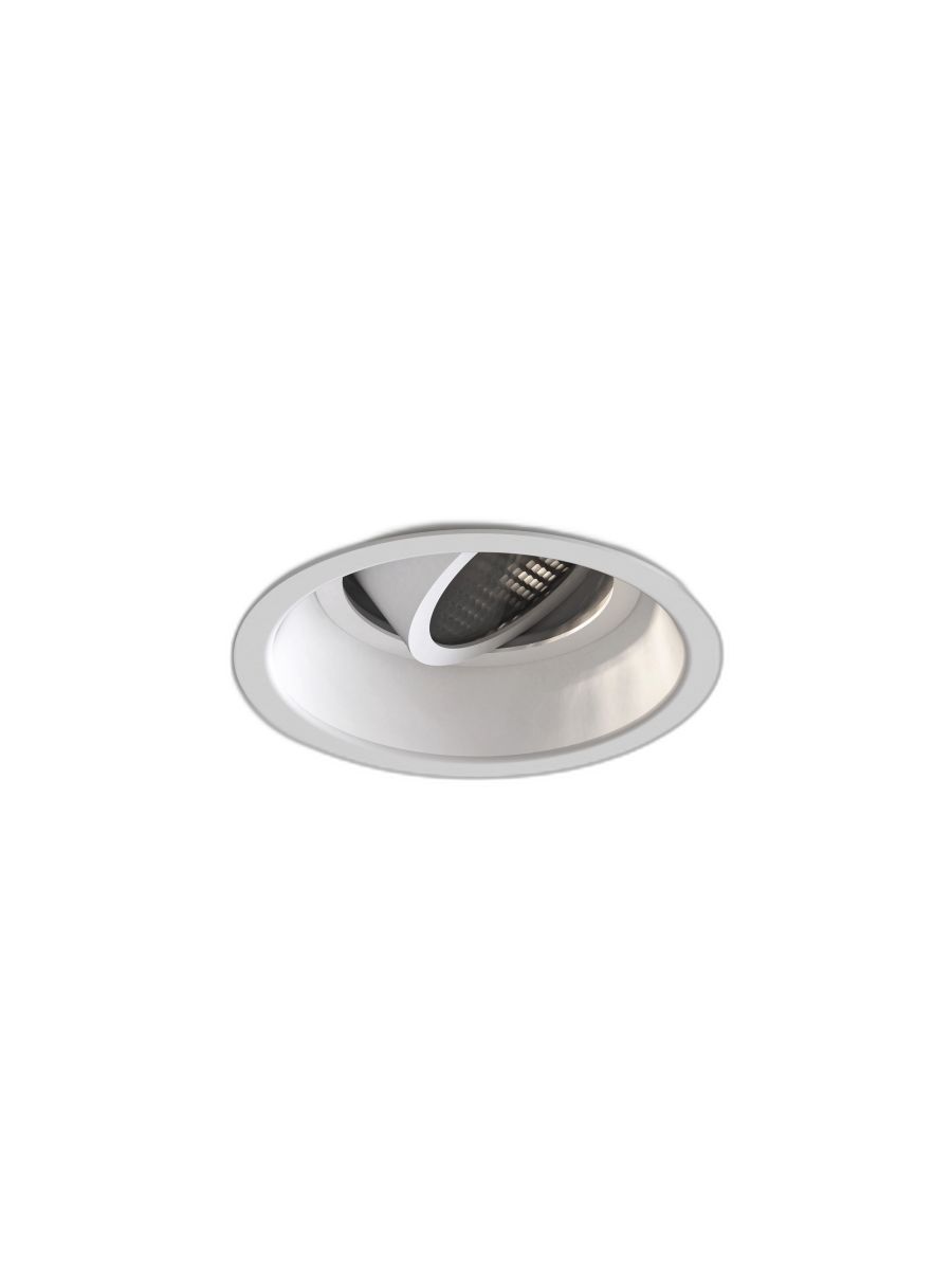 MINIMA SLIMLINE ROUND ADJUSTABLE FIRE-RATED MATT WHITE