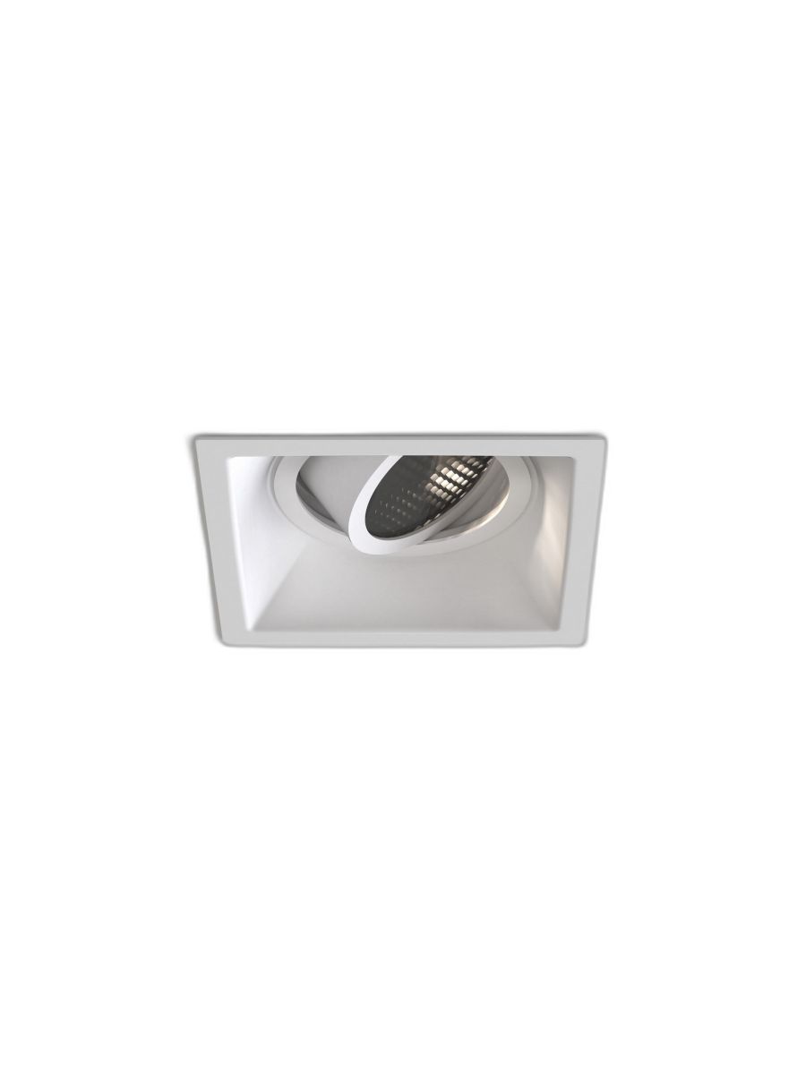 MINIMA SLIMLINE SQUARE ADJUSTABLE FIRE-RATED MATT WHITE