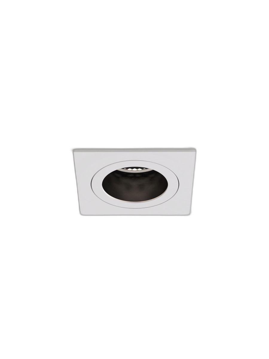 PINHOLE SLIMLINE SQUARE FIXED FIRE-RATED IP65 MATT WHITE