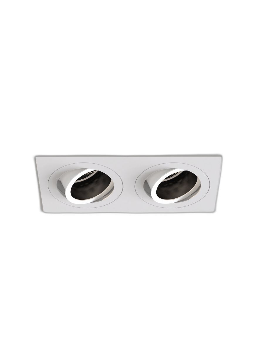 PINHOLE SQUARE TWIN ADJUSTABLE MATT WHITE
