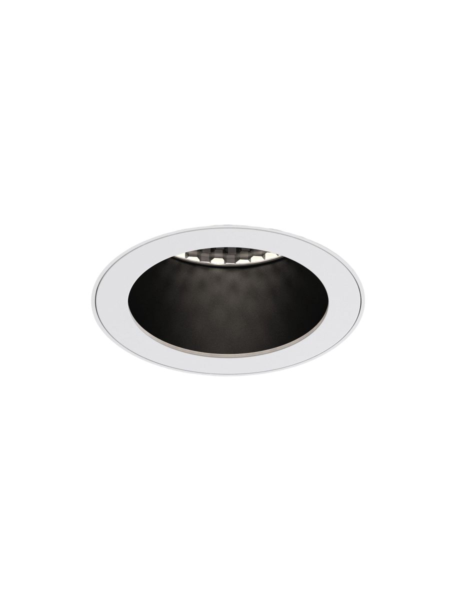 PINHOLE SLIMLINE ROUND FLUSH FIXED FIRE-RATED IP65 MATT WHITE