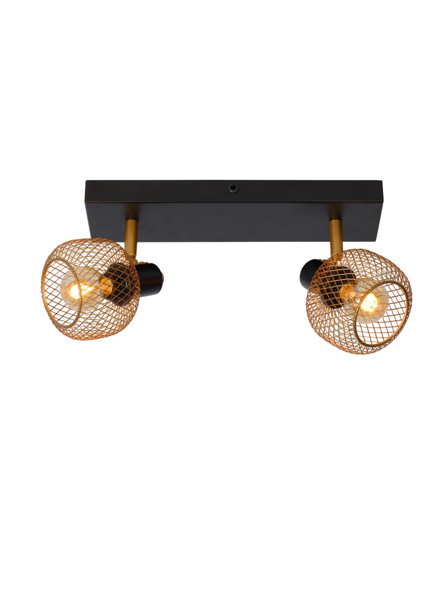 MAREN SPOT PLAFOND 2XE14 OR MAT / LAITON