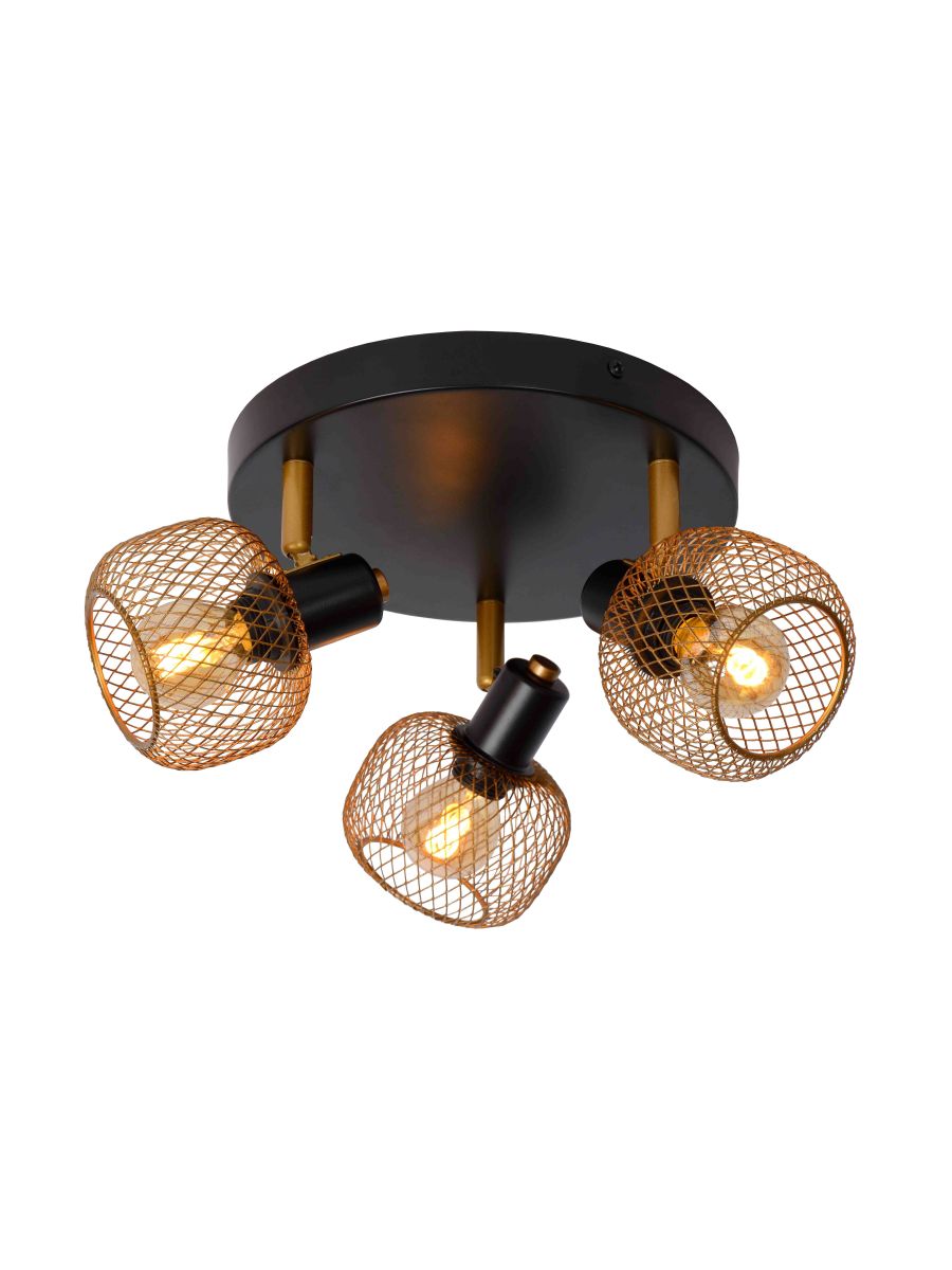 MAREN SPOT PLAFOND 3XE14 OR MAT / LAITON
