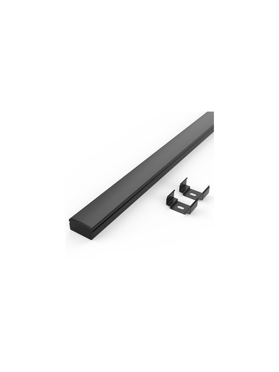 PROFIL DIDO PLAT 17.2X8 200CM NOIR DIF/NOIR