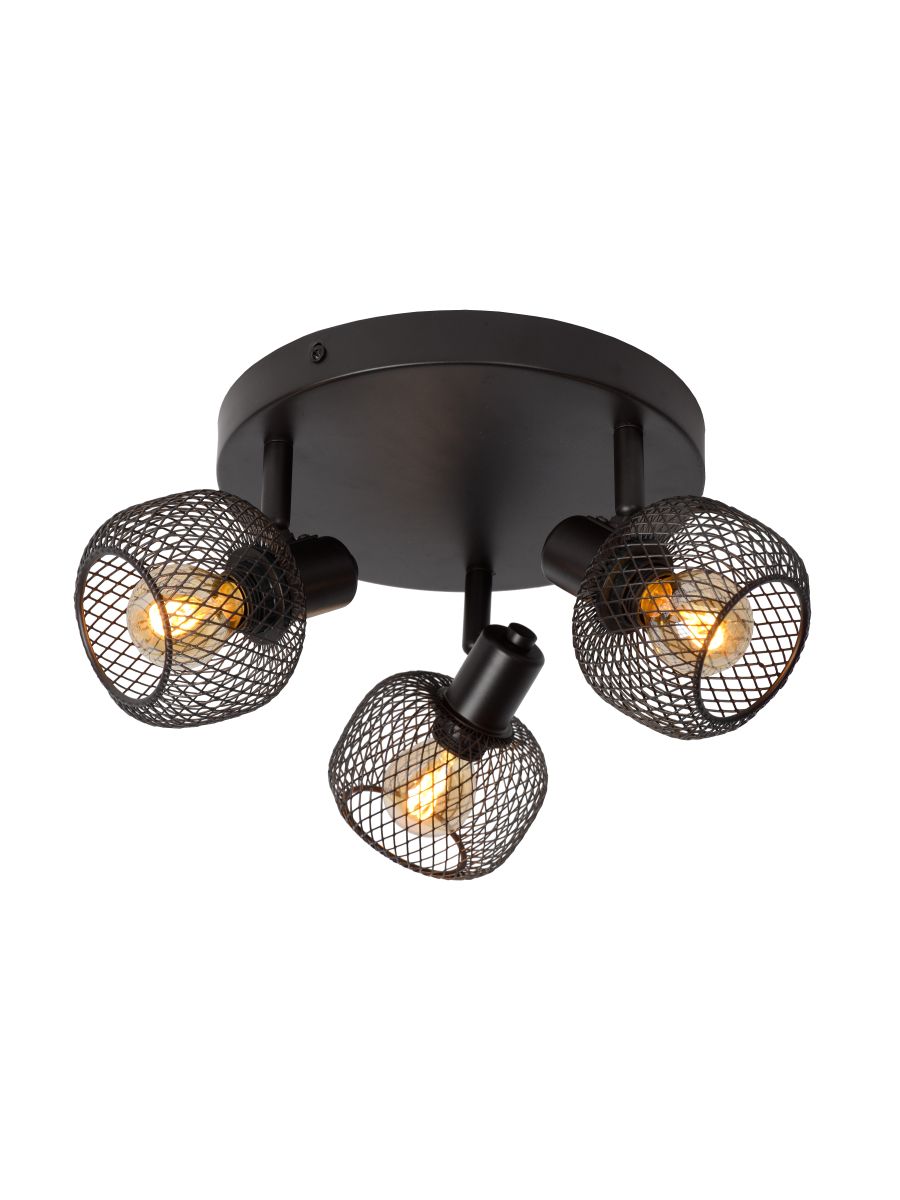 MAREN SPOT PLAFOND 3XE14 Ø 37 CM NOIR