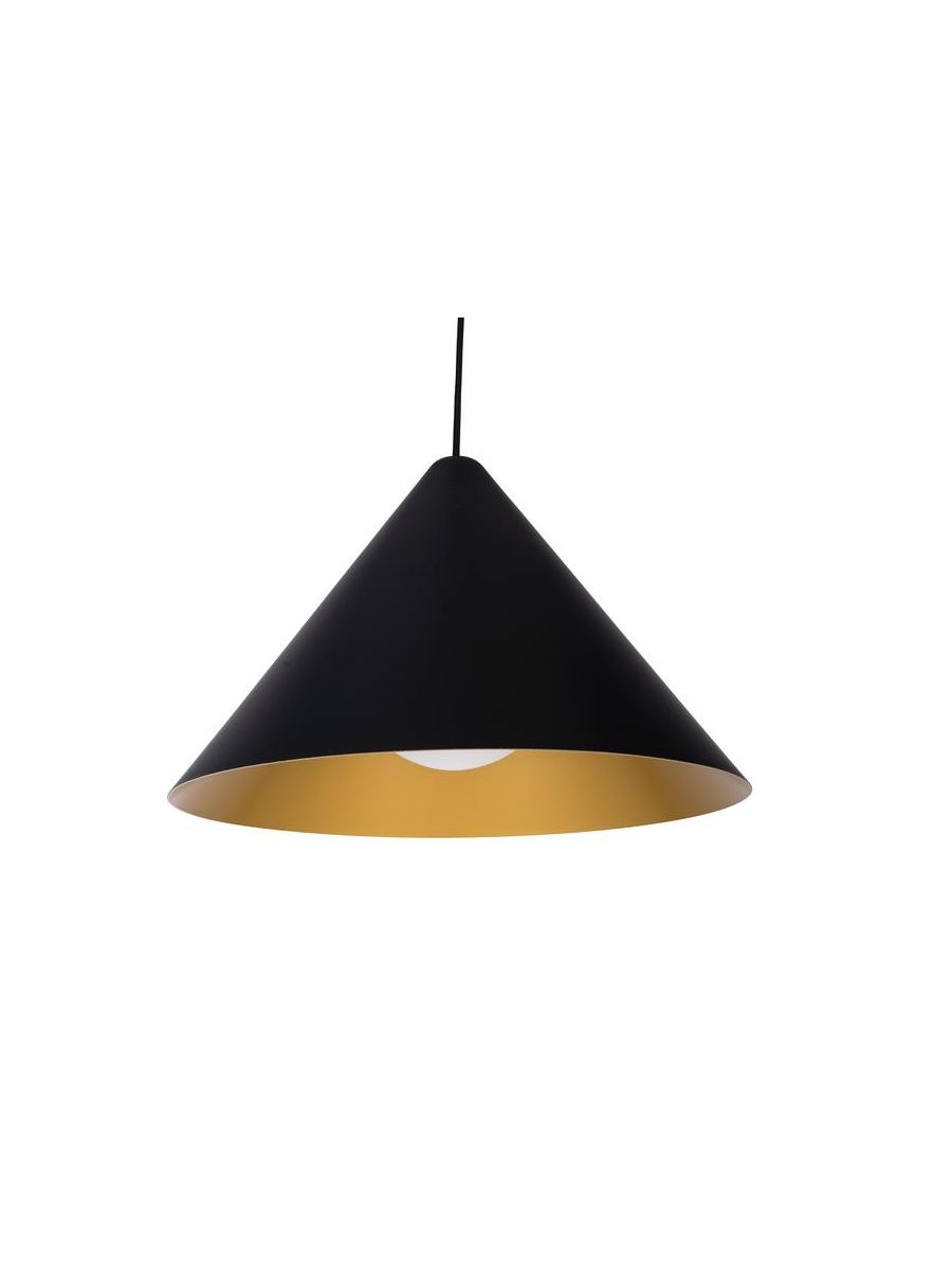 SUSPENSION LED TECO NAULA DIFFUSEUR MÉTAL NOIR DORÉ 3000K 9W DIM. (1/4P.)