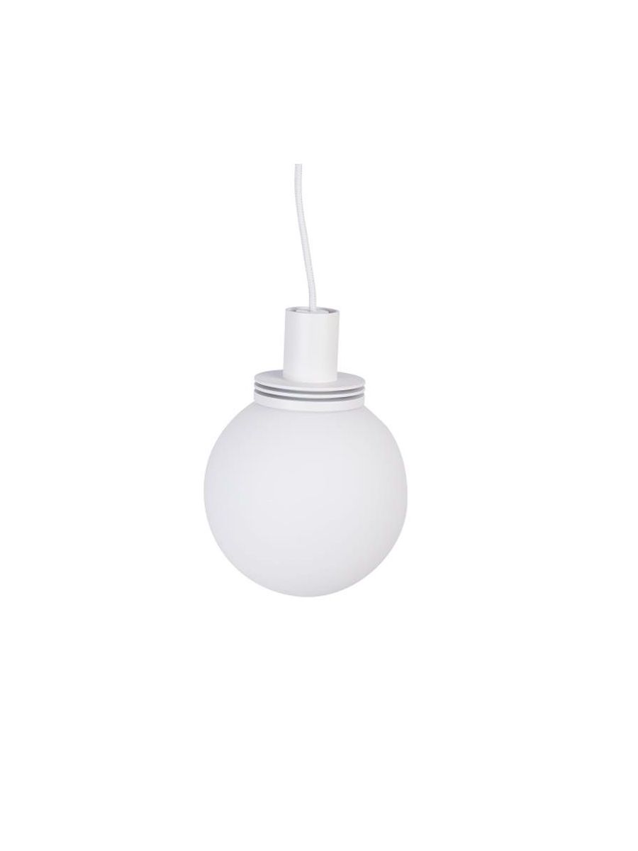 SUSPENSION LED TECO NAULA BOULE ¤100 2700K 9W DIM BLANC (1/10P.)