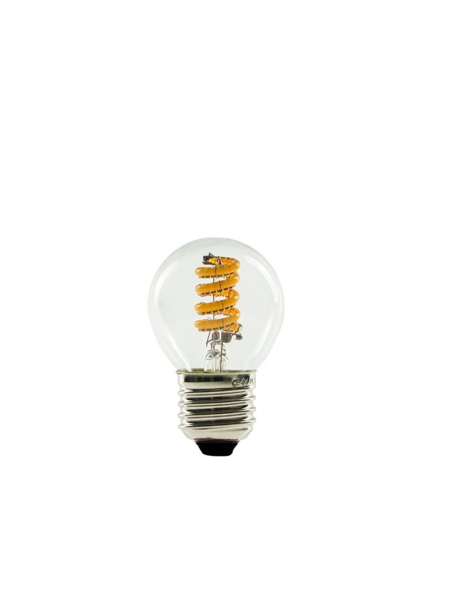 AMPOULE AMBIENT LED BALLE DE GOLF COURBÉ SPIRALE CLAIR E27