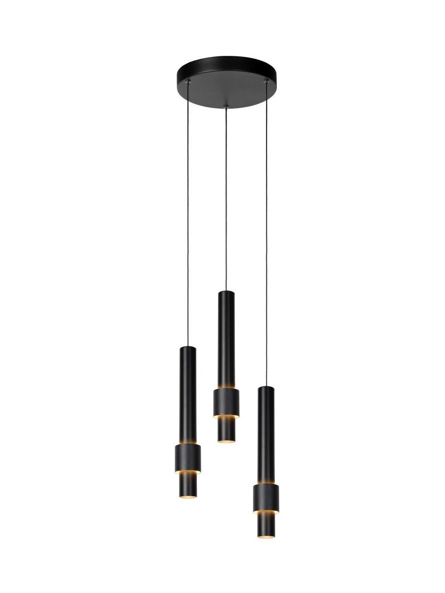 MARGARY SUSPENSION Ø 28 CM LED DIM. 3X4W 2700K NOIR