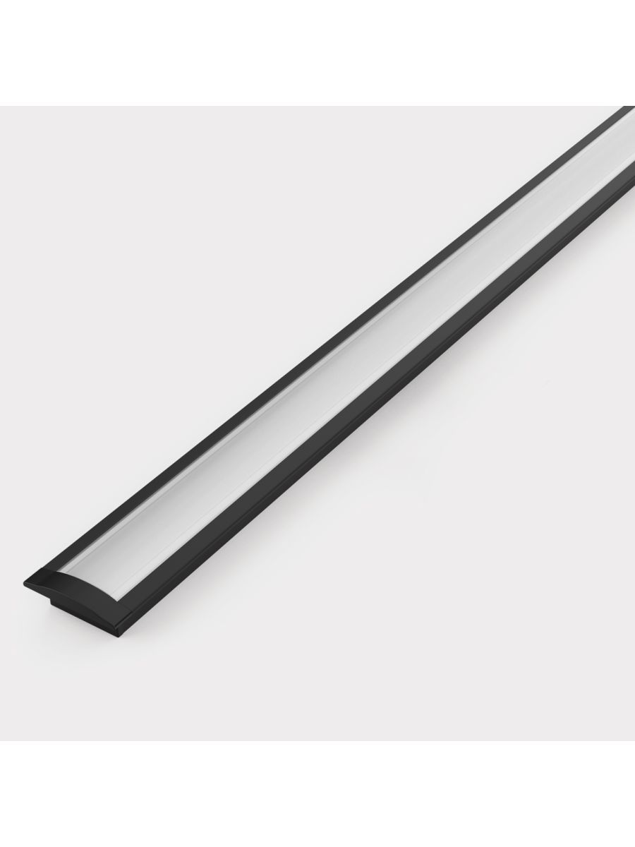 PROFILE ENCASTRE VALERA 17,2X9,2 NOIR/DIFFUSEUR OPALIN