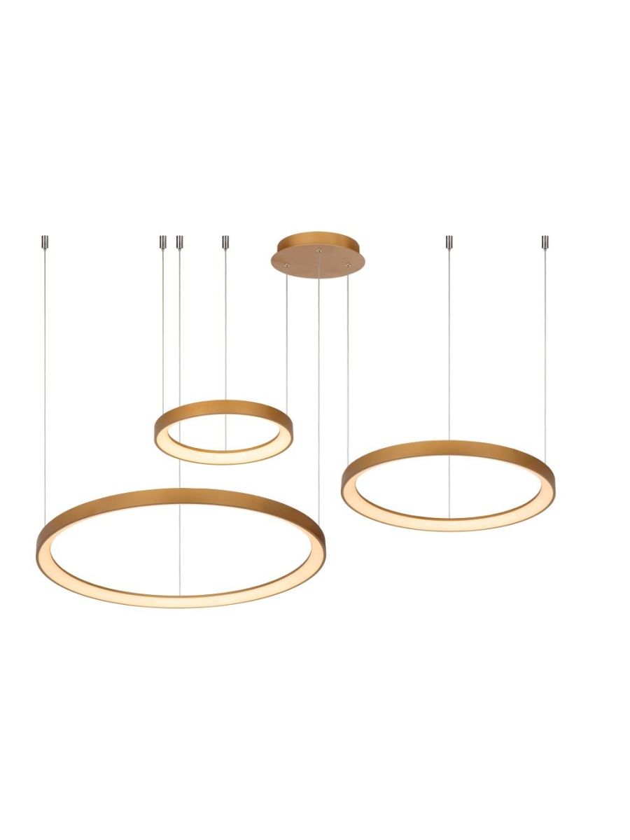 VIDAL SUSPENSION Ø 78 CM TRIPLE OR MAT / LAITON