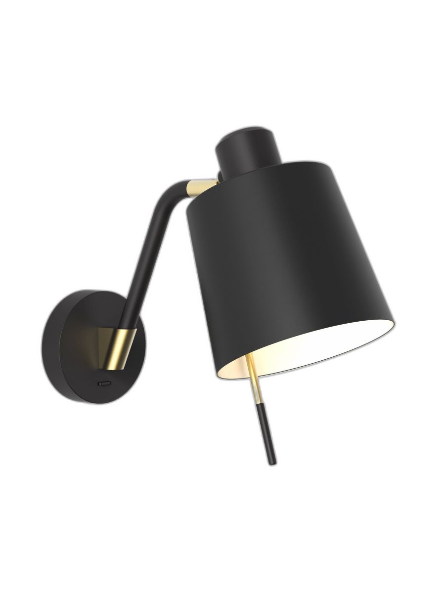 EDWARD WALL SWITCHED MATT BLACK