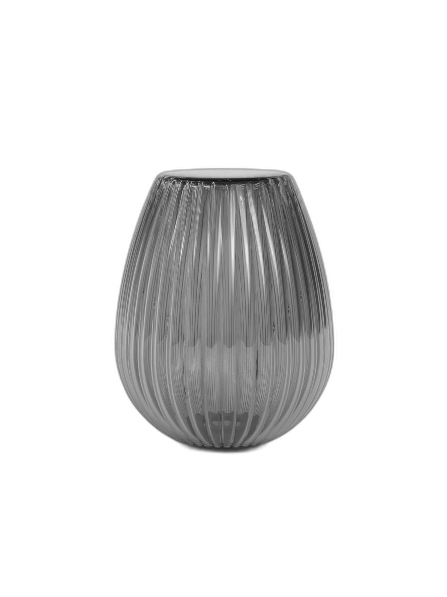 TACOMA TULIP RIBBED GLASS SMOKE