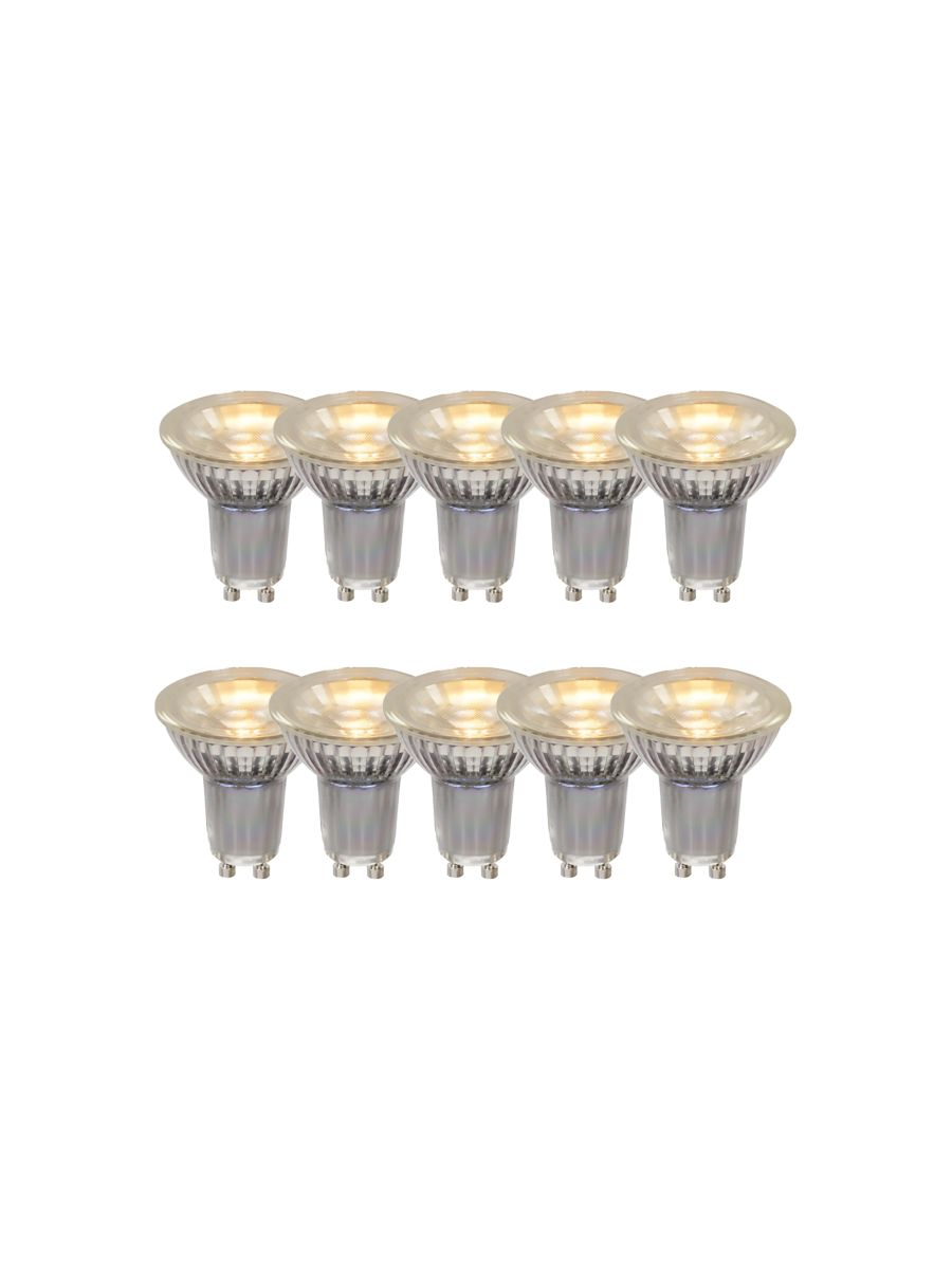 MR16 * 10 AMPOULES LED Ø 5 CM LED GU10 10X5W 2700K TRANSPARENT ENSEMBLE DE 10