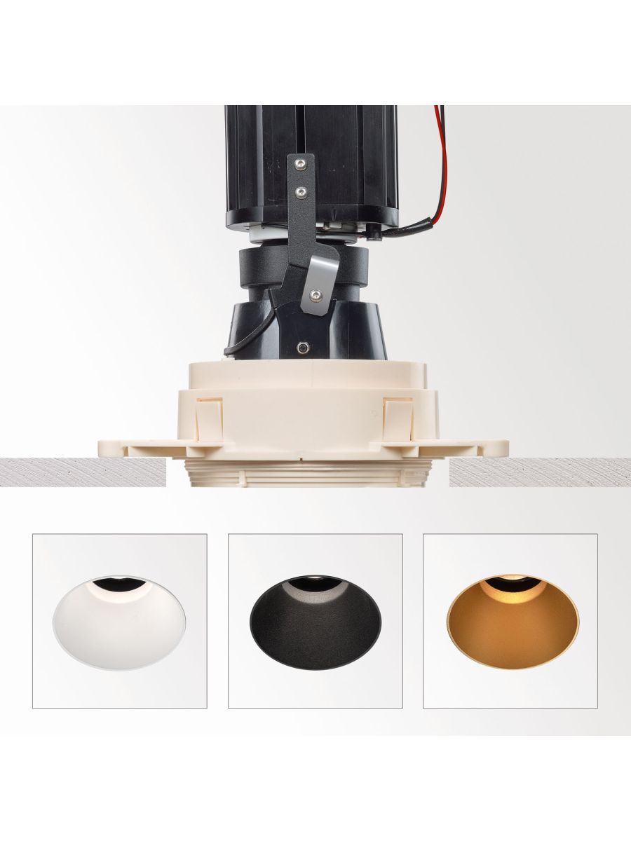 iMAX ROUND ADJUSTABLE TRIMLESS MP SPOTS APPARENT