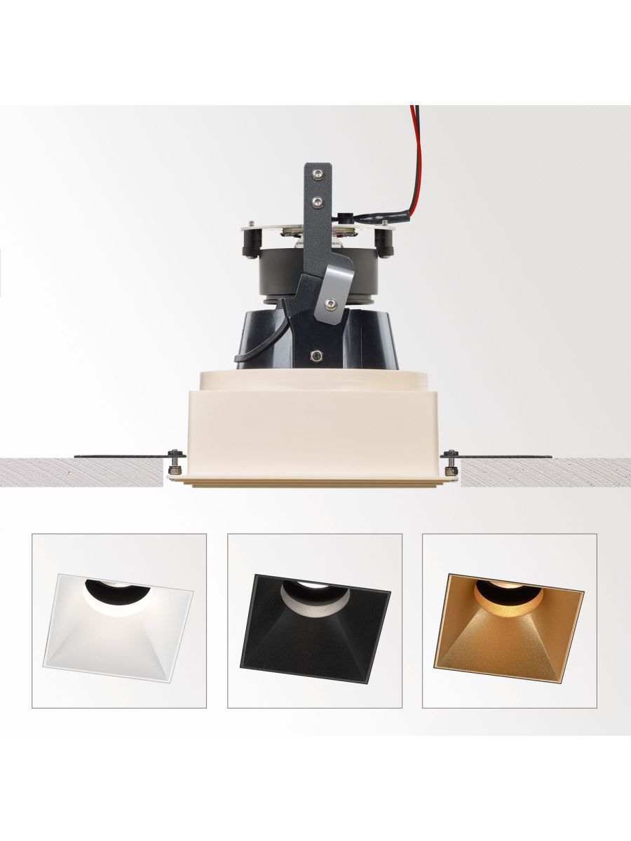 iMAX SQUARE ADJUSTABLE TRIMLESS CL SPOTS APPARENT