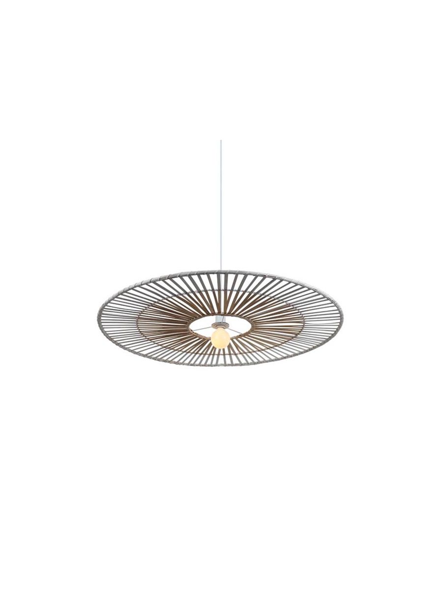 PENDANT LIGHT BAMBOO METAL 1XE27 WHITE GRAND