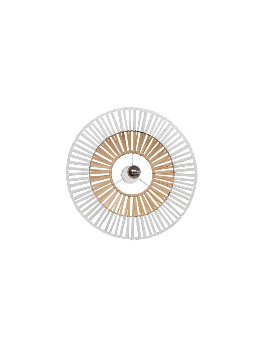 CEILING LIGHT WHITE BAMBOO 1XE7 MAX 40W BLANC GRAND