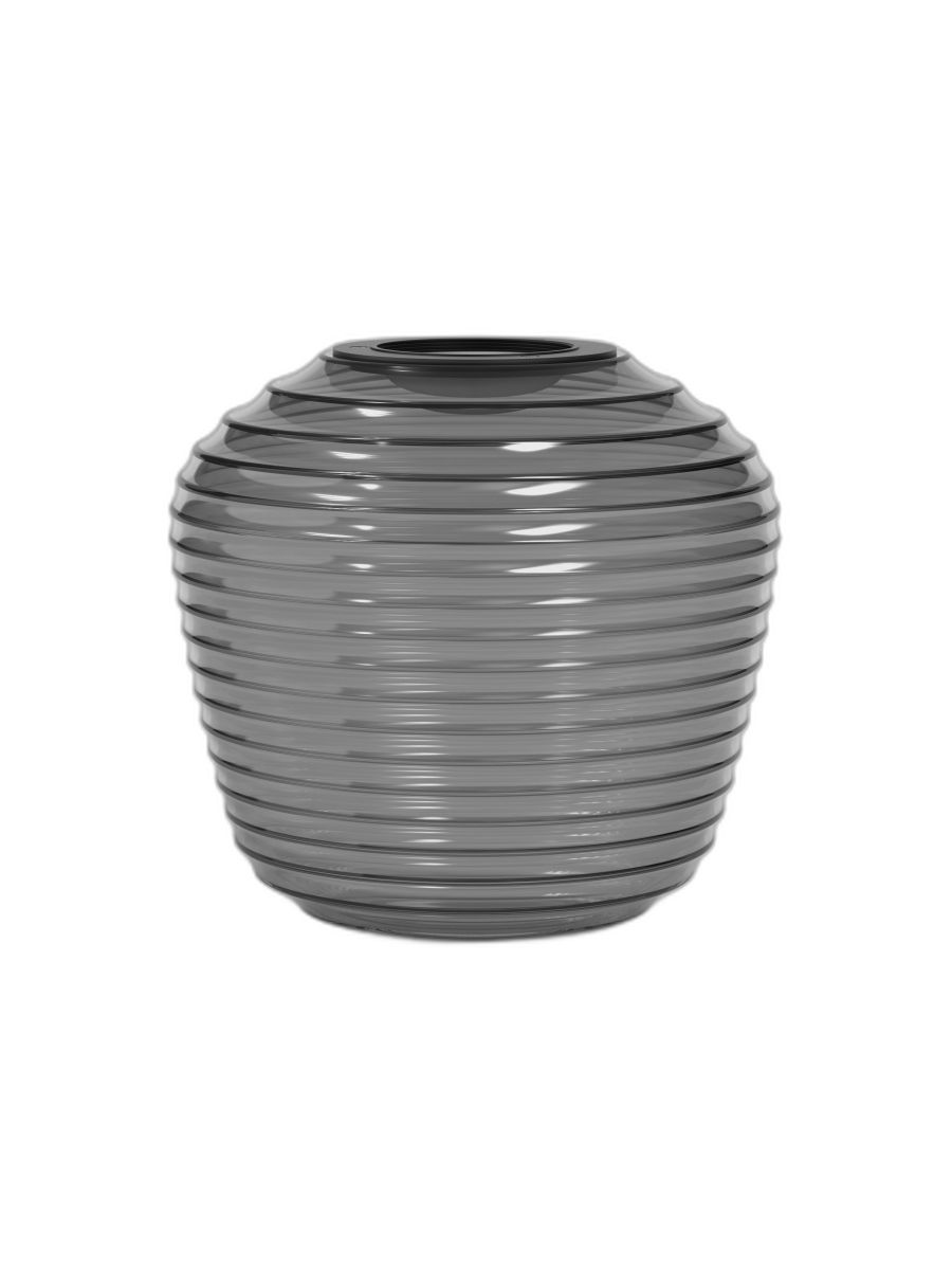 NARA TAPER RIBBED GLASS SMOKE