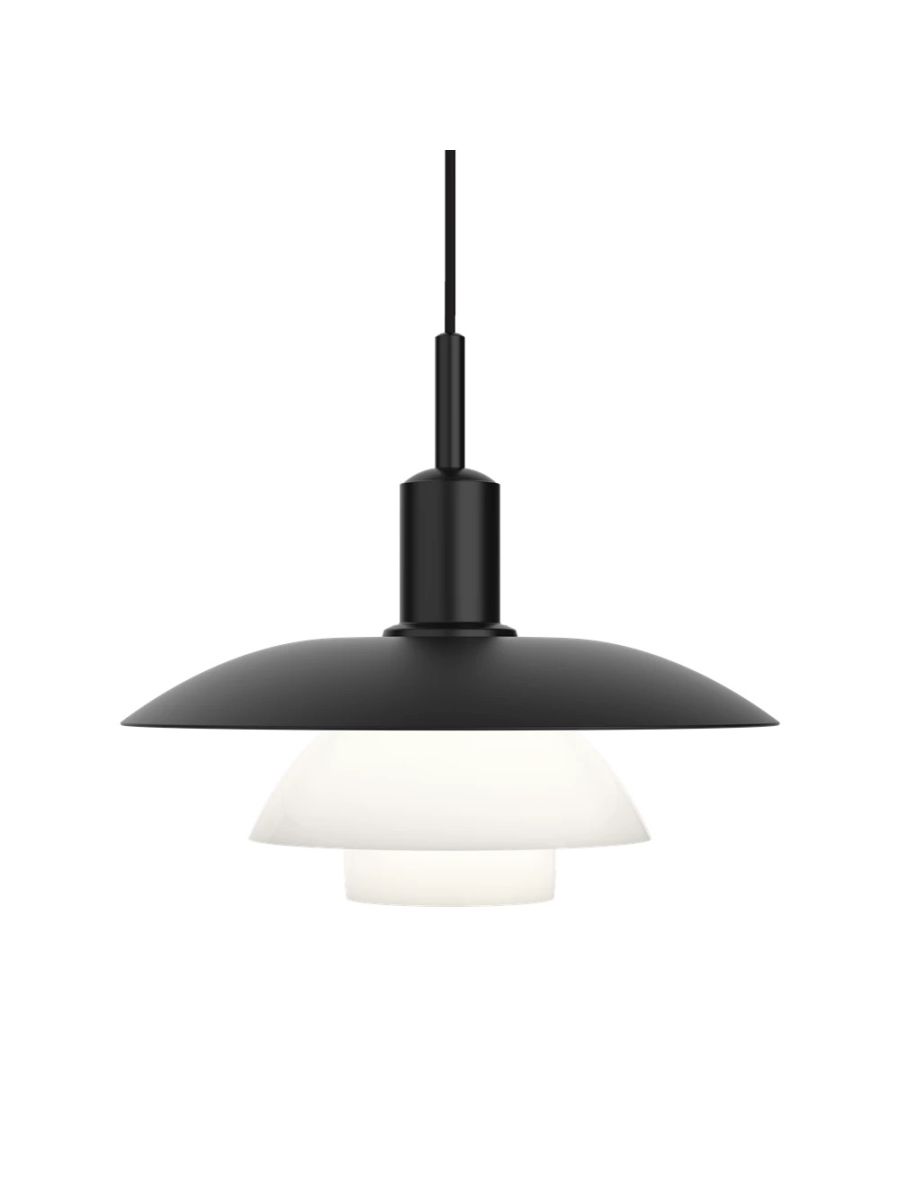 PH 5/5 SUSPENSION MÉTAL NOIR/OPALE VERRE
