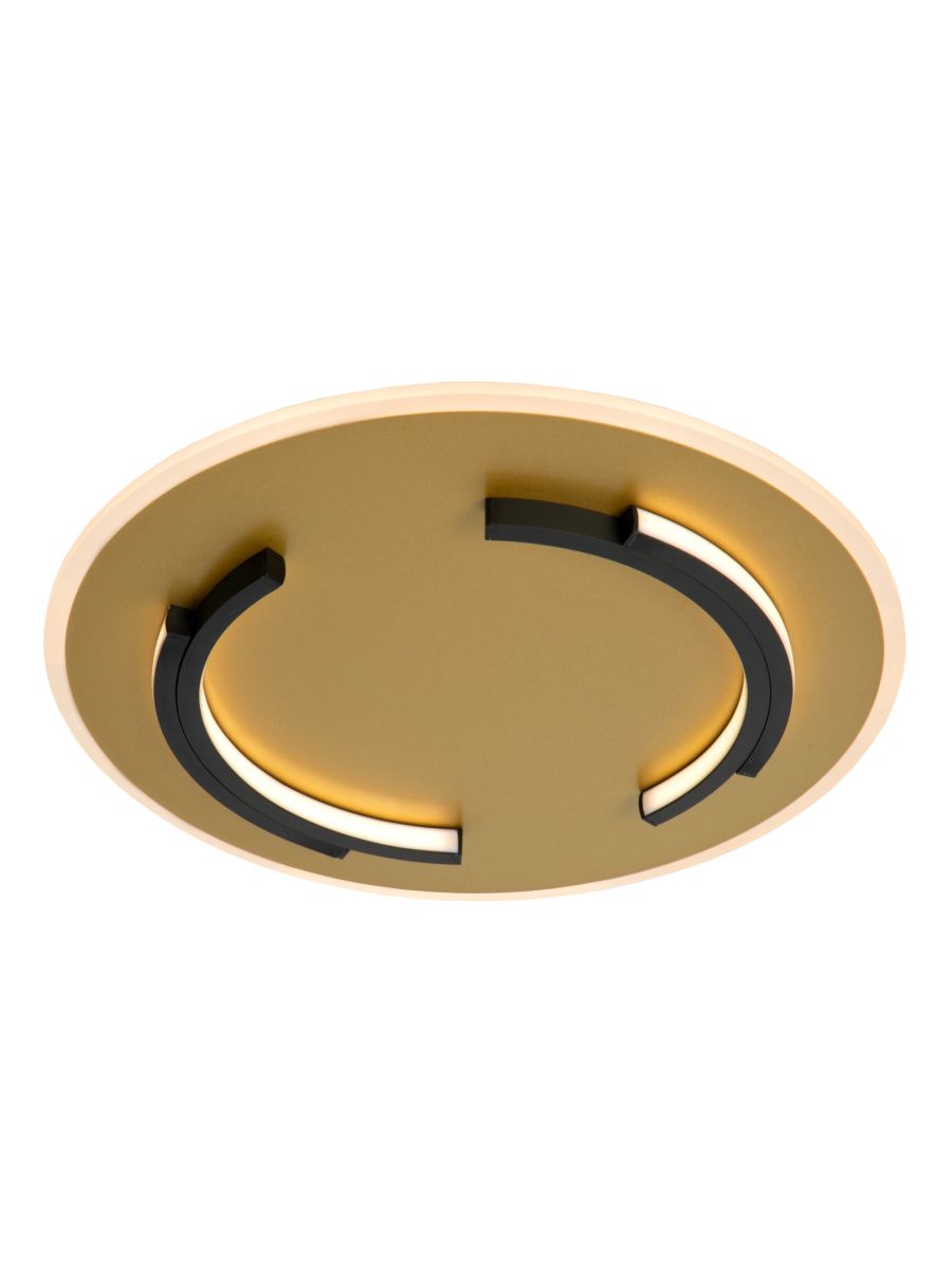 ANDREAS PLAFONNIER ROND DORÉ MAT / LAITON