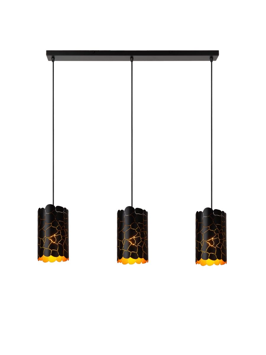 ALMELO SUSPENSION LINÉAIRE 3XE27 NOIR