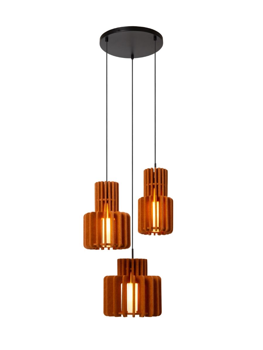 ROLLO SUSPENSION 3XE27 TERRE CUITE
