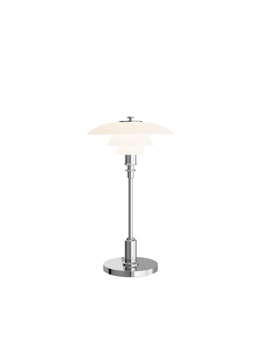 PH 2/1 PORTABLE LAMPE HIGH LUSTRE CHROME PLATED