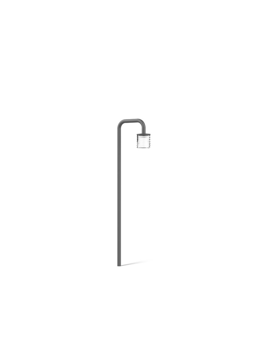 RIPPLING S BOLLARD 1 LED (4,3W - 3000K - CRI>90) DIFFUSE 24V DC PWM - GREY