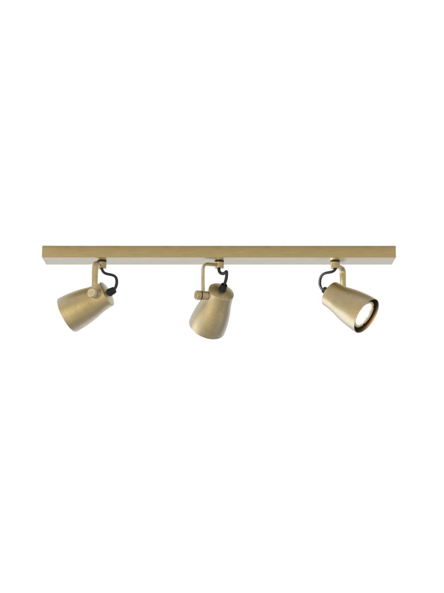 JUNO TRIPLE BAR MATT BRUSHED BRASS