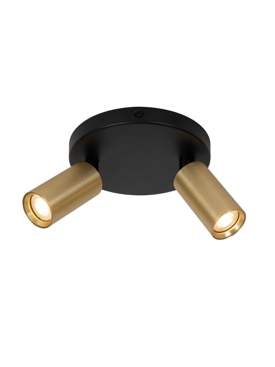 RITMO SPOT PLAFOND Ø 15 CM 2XGU10 (MR11) OR MAT / LAITON