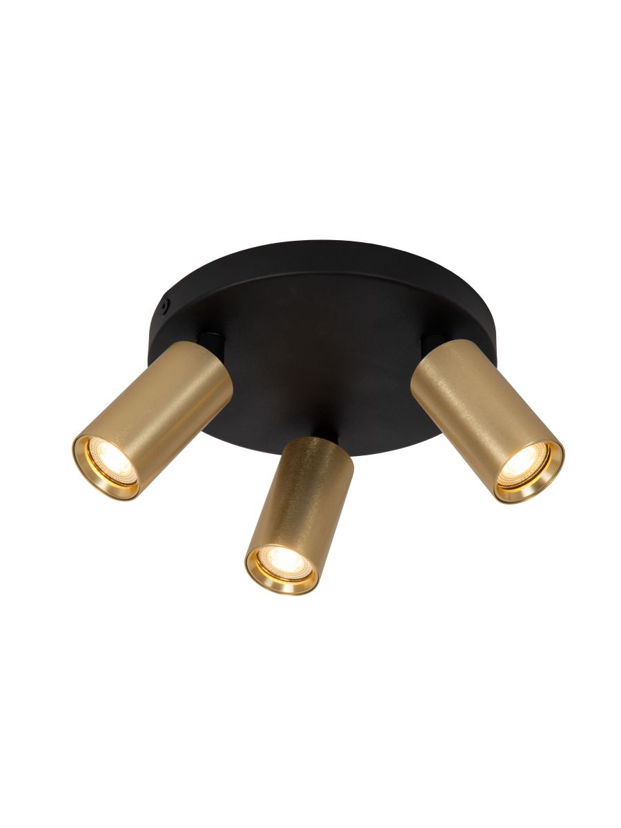 RITMO SPOT PLAFOND Ø 18 CM 3XGU10 (MR11) OR MAT / LAITON