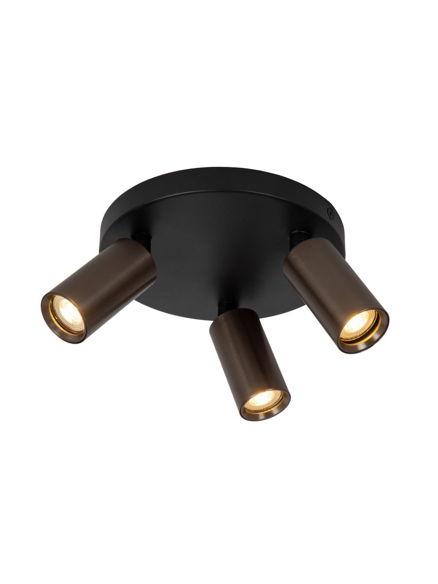 RITMO SPOT PLAFOND Ø 18 CM 3XGU10 (MR11) CAFÉ