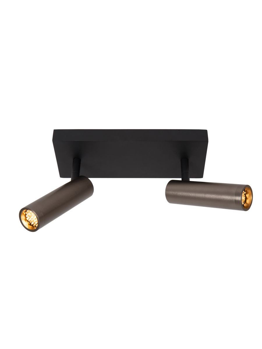 GRADO SPOT PLAFOND 2XGU10 (MR11) FER GRIS