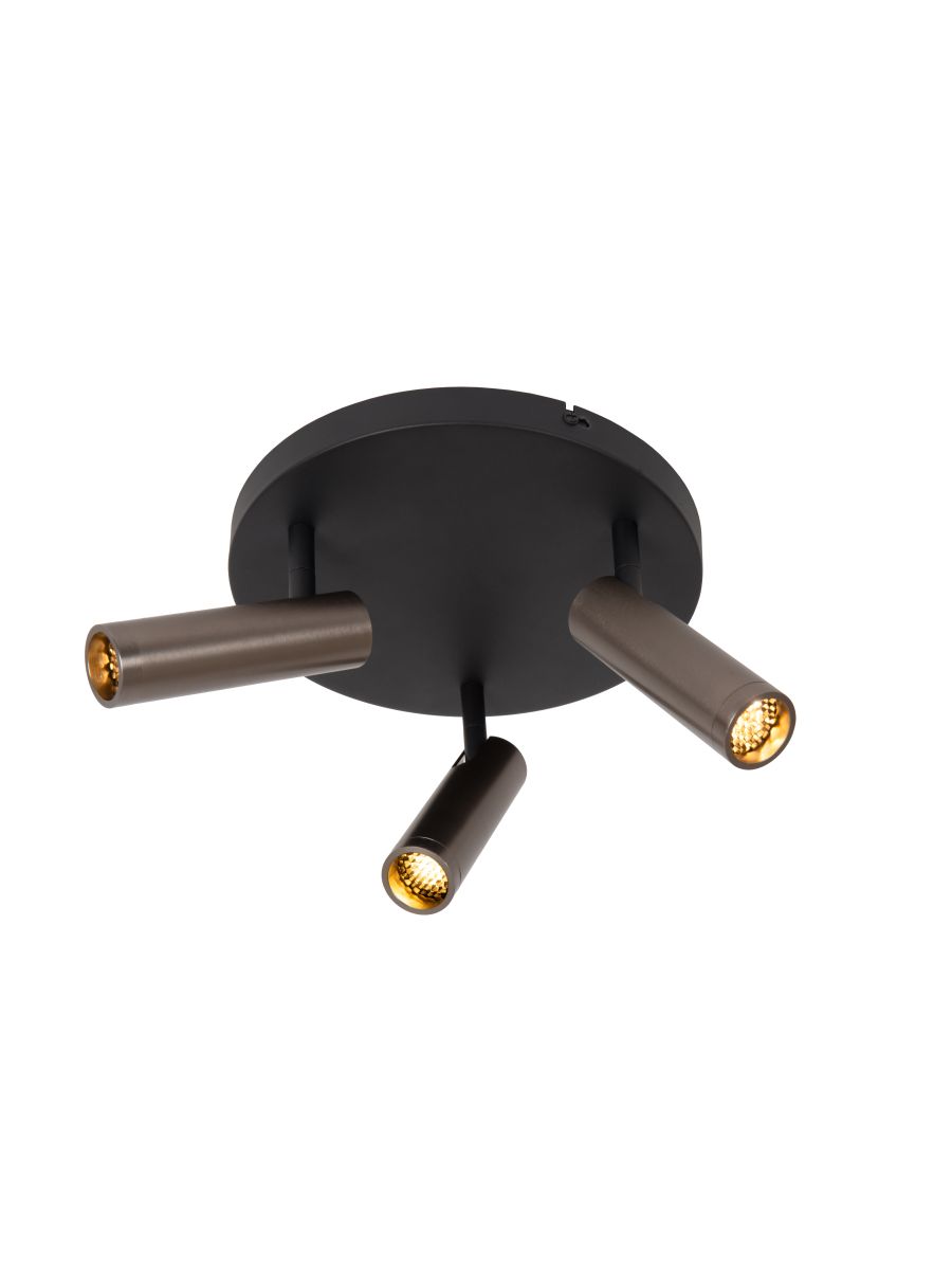 GRADO SPOT PLAFOND Ø 25 CM 3XGU10 (MR11) FER GRIS