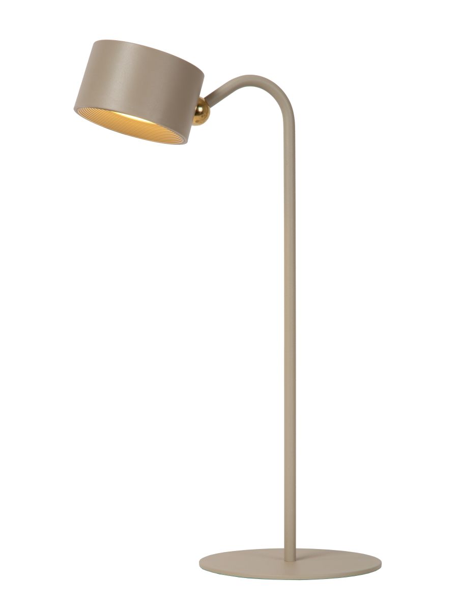 JOLAN LAMPE DE BUREAU RECHARGEABLE/LAMPE À PINCE/APPLIQUE MURALE BATTERIE/PILES TAUPE