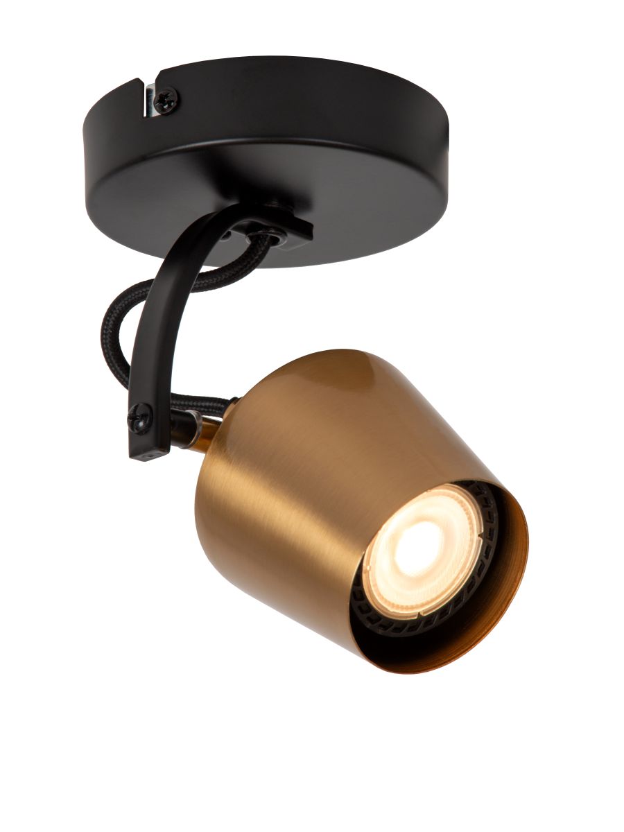 EMILE SPOT PLAFOND Ø 10,5 CM 1XGU10 OR MAT / LAITON