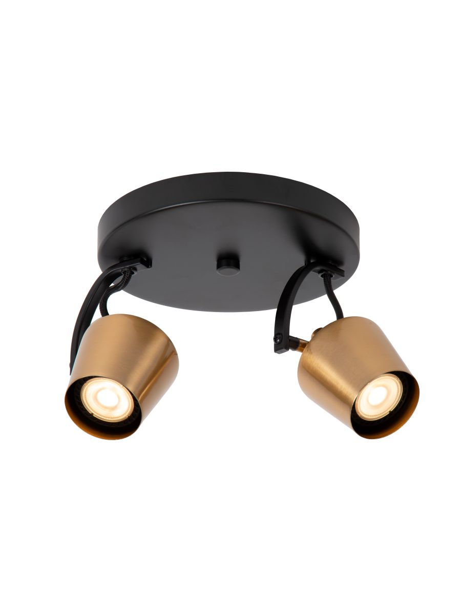 EMILE SPOT PLAFOND Ø 20 CM 2XGU10 OR MAT / LAITON