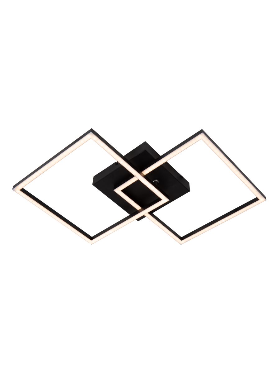 ARIANNE PLAFONNIER LED CCT 1X23W 2700K/4000K NOIR CARRÉ