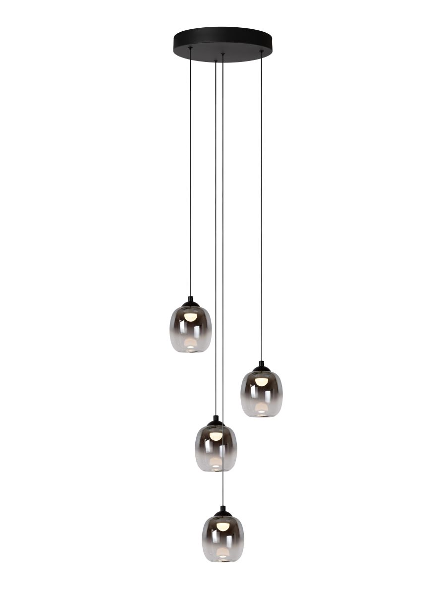 TAMINO SUSPENSION Ø 36 CM LED DIM. 4X5,2W 3000K NOIR