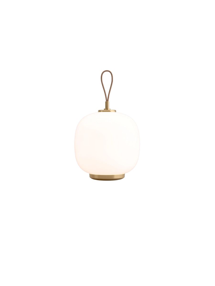 VL 45 RADIOHUS PORTABLE LAMPE BRASS/GLOSSY PALE ROSE GLASS