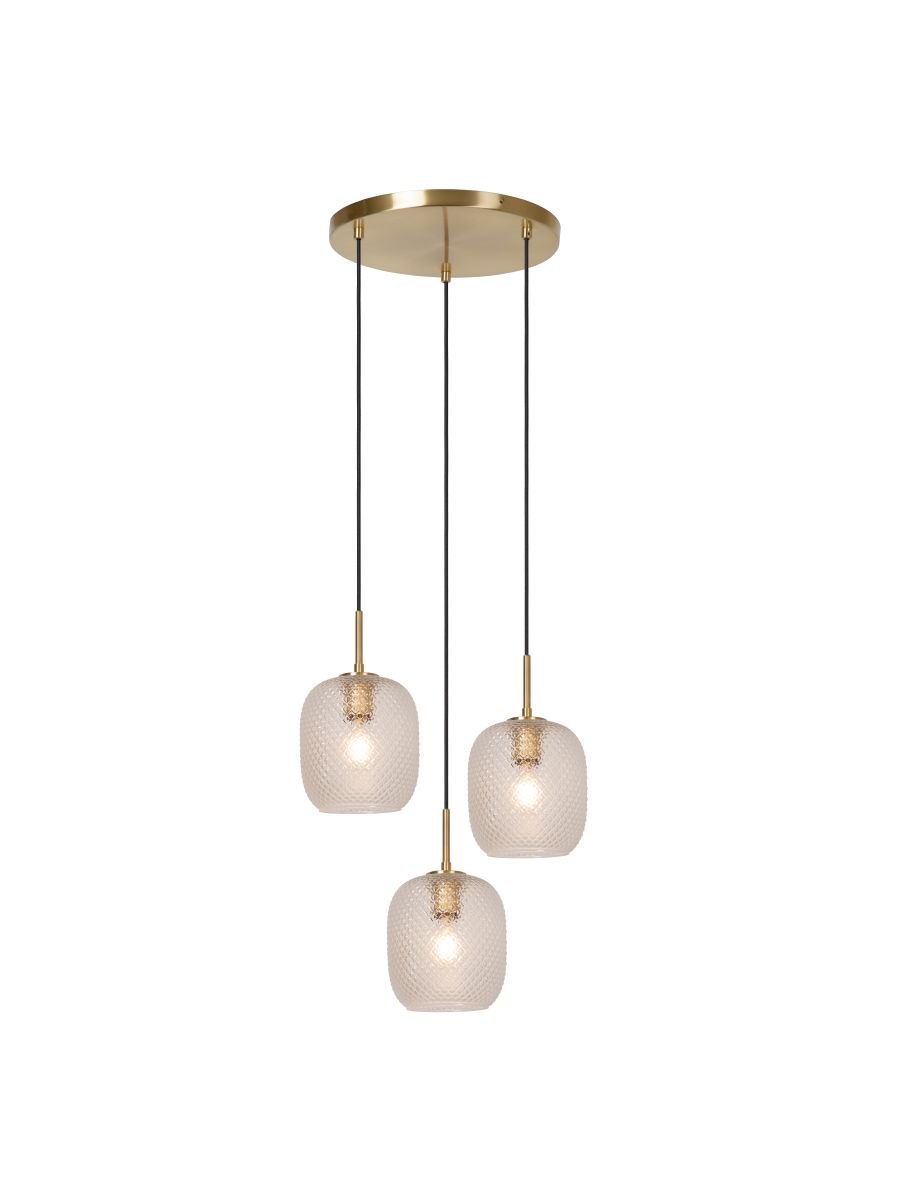 ALICENT SUSPENSION Ø 35 CM 3XE27 OR MAT / LAITON