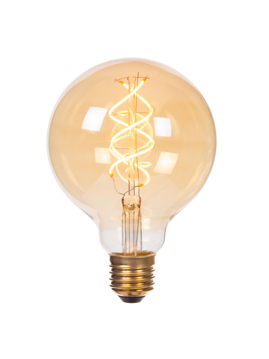 G95 AMPOULE FILAMENT Ø 9,5 CM E27 1X4,9W 2200K AMBRE