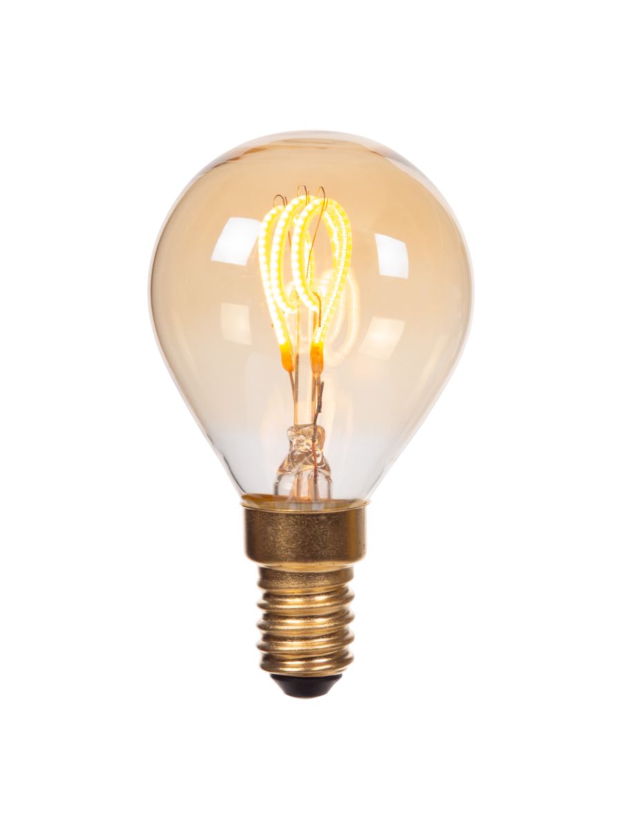 P45 AMPOULE FILAMENT Ø 4,5 CM E14 1X3W 2200K AMBRE